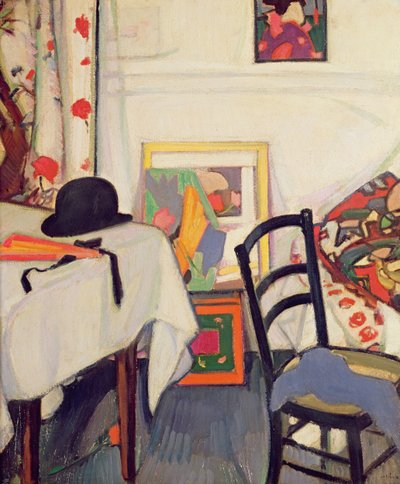 Interior with Japanese Fan by Samuel John Peploe